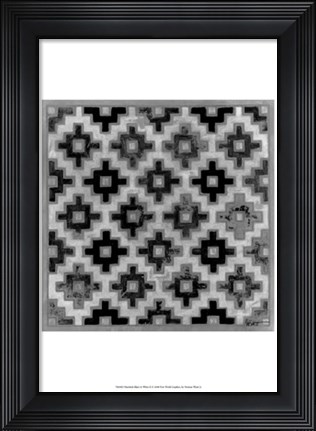 Framed Mudcloth Black &amp; White II Print
