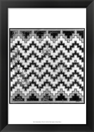 Framed Mudcloth Black &amp; White III Print