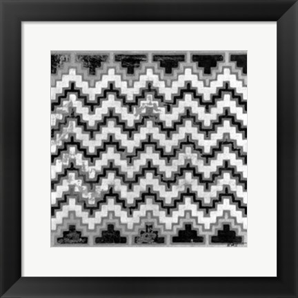 Framed Mudcloth Black &amp; White III Print