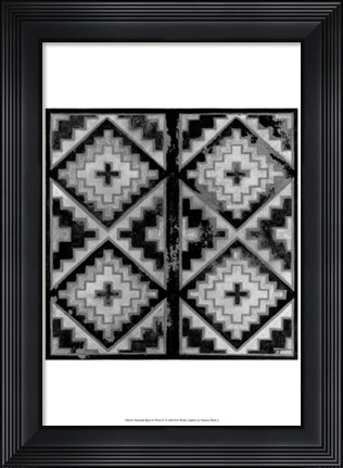 Framed Mudcloth Black &amp; White IV Print