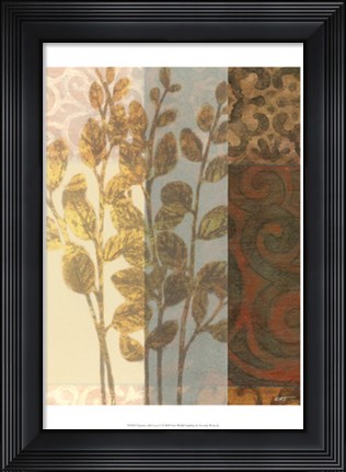 Framed Tapestry with Leaves I Print
