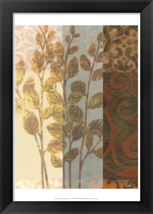 Framed Tapestry with Leaves I Print