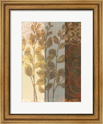 Framed Tapestry with Leaves I Print