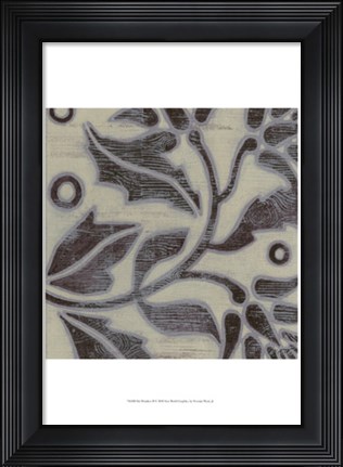 Framed Iris Woodcut II Print