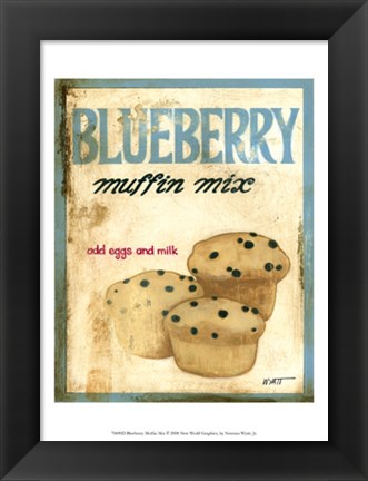 Framed Blueberry Muffin Mix Print