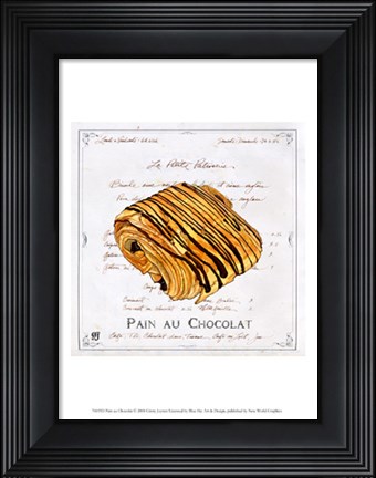 Framed Pain au Chocolat Print