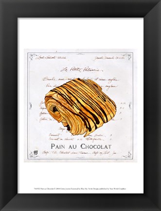 Framed Pain au Chocolat Print