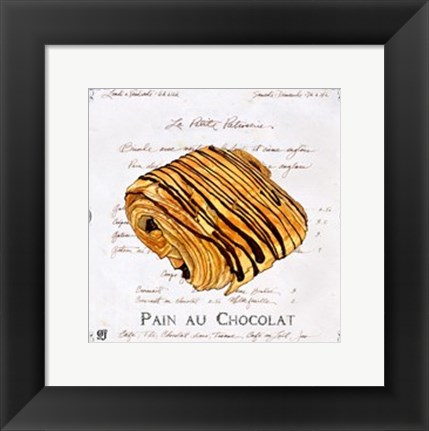 Framed Pain au Chocolat Print