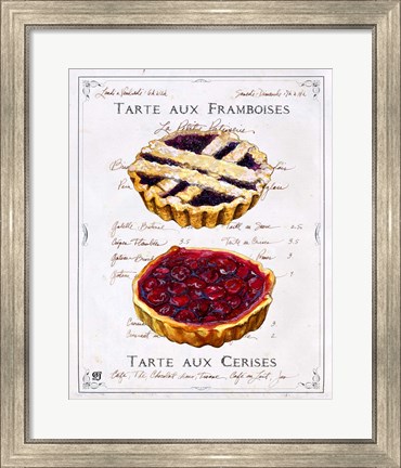 Framed Tartes aux Cerises et Framboises Print