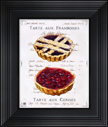 Framed Tartes aux Cerises et Framboises Print