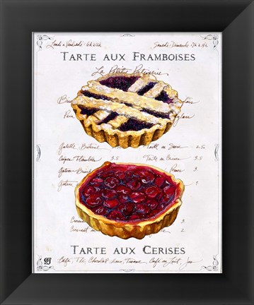Framed Tartes aux Cerises et Framboises Print