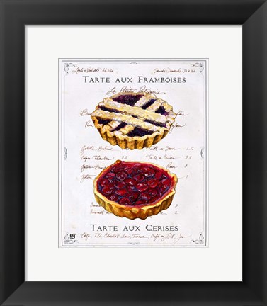 Framed Tartes aux Cerises et Framboises Print