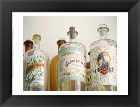 Framed French Perfume Bottles I Print