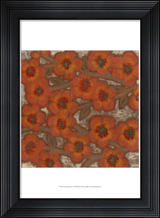 Framed Linen Blossoms II Print