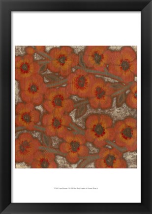 Framed Linen Blossoms II Print