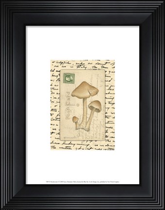 Framed Mushrooms I Print
