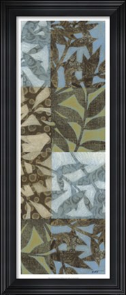 Framed Swaying Fronds Panel I Print