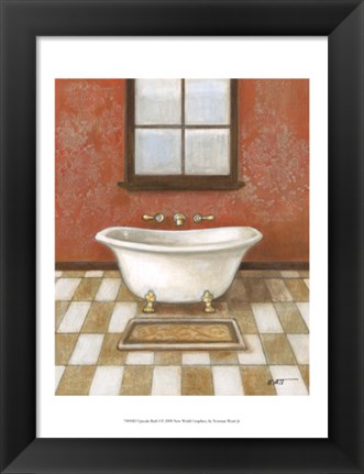 Framed Upscale Bath I Print