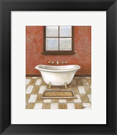 Framed Upscale Bath I Print