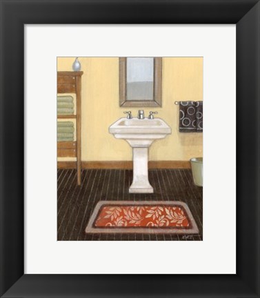 Framed Upscale Bath III Print