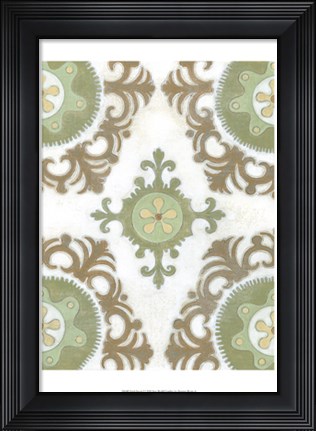 Framed Earth Suzani I Print