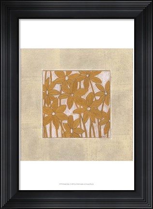 Framed Metallic Petals I Print