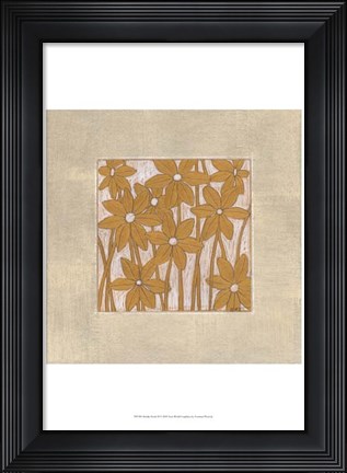Framed Metallic Petals II Print