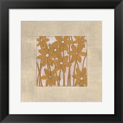 Framed Metallic Petals II Print