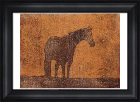 Framed Oxidized Horse I Print