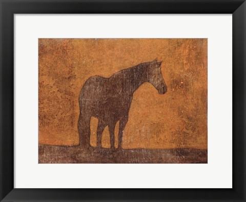 Framed Oxidized Horse I Print