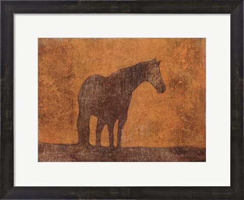 Framed Oxidized Horse I Print