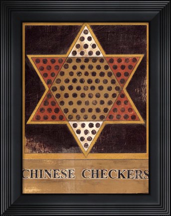 Framed Chinese Checkers Print