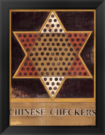 Framed Chinese Checkers Print