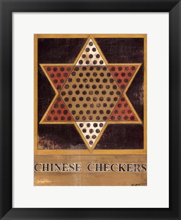 Framed Chinese Checkers Print