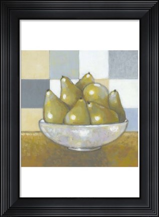 Framed Green Pears Print