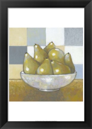 Framed Green Pears Print