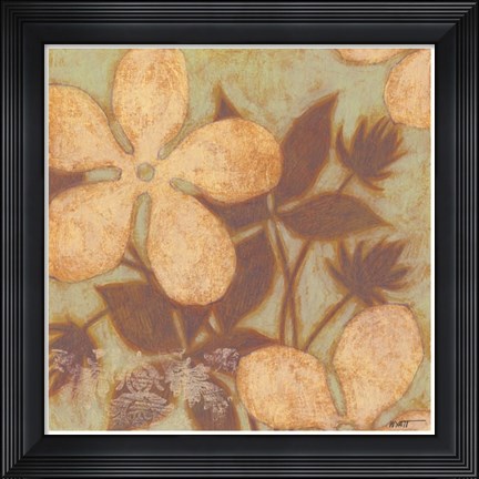 Framed Time Worn Blossoms I Print
