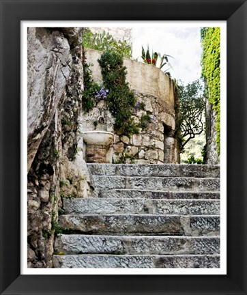 Framed Cobbled Walkway III Print