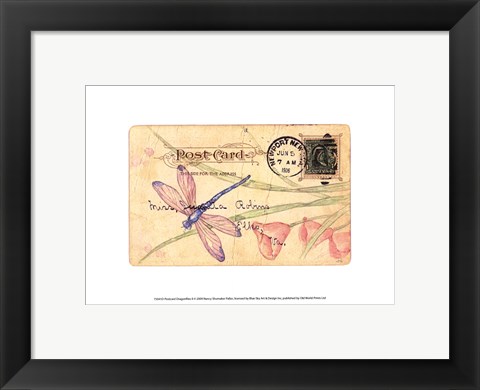 Framed Postcard Dragonfly II Print
