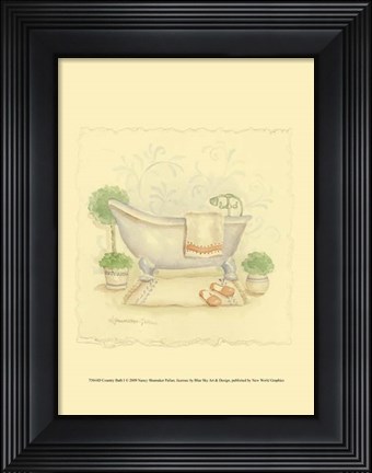 Framed Country Bath I Print