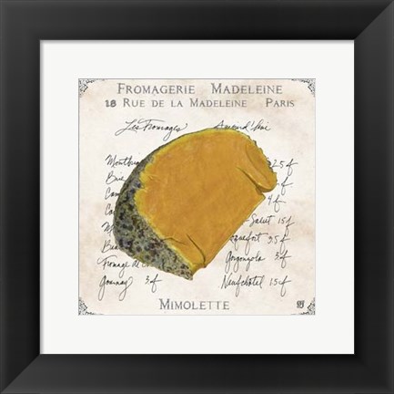 Framed Fromages III Print