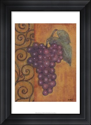 Framed Scrolled Grapes I Print