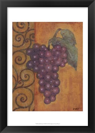 Framed Scrolled Grapes I Print