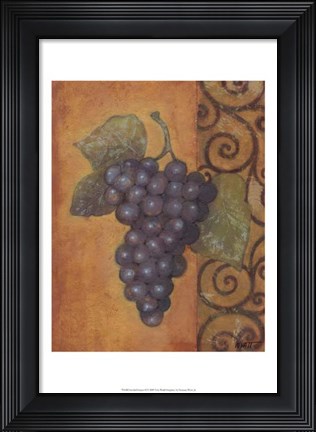 Framed Scrolled Grapes II Print