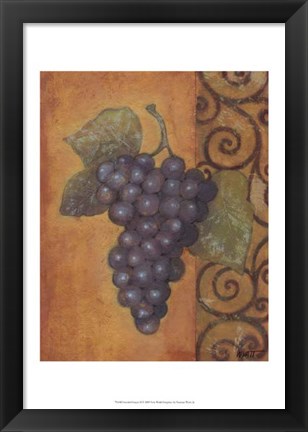 Framed Scrolled Grapes II Print