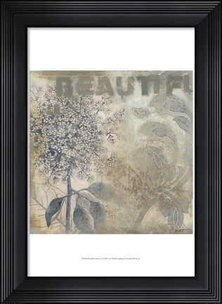 Framed Beautiful Flowers I Print