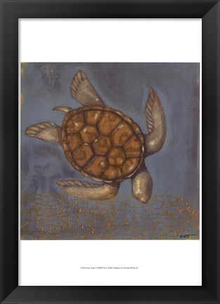 Framed Sea Turtle I Print