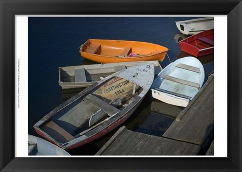 Framed Row Boats II Print