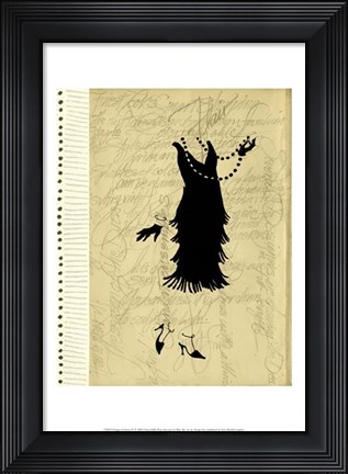 Framed Flapper Fashion IV Print