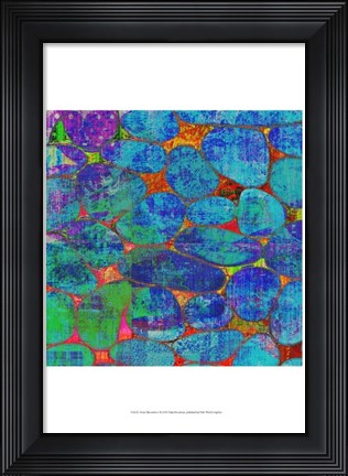 Framed Stone Silhouettes I Print